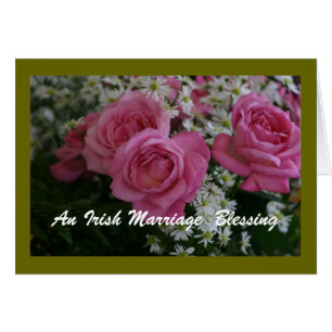 Une carte irlandaise de bénédiction de mariage