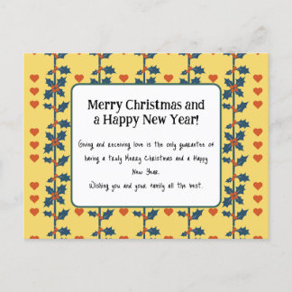 une carte Joyeuse nouvelle année jaune v6/6