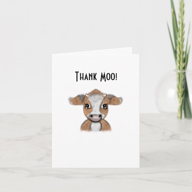 Une carte moto de remerciements | Vache Carte de r (Devant)