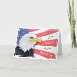 Une carte patriotique de 13ème anniversaire