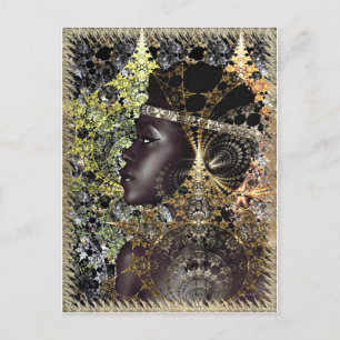 Une carte postale de chameleon de nuit de jungle G