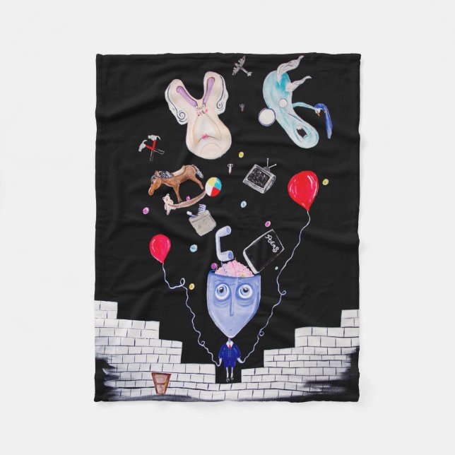 Une couverture en toison unique. Le Mur de Pink. (Devant)