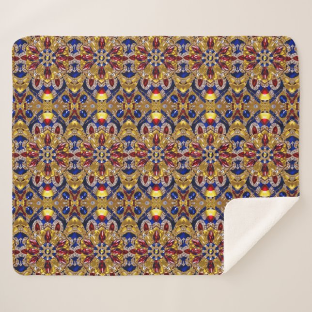 Une couverture Sherpa avec des couleurs Colombie (Devant (Horizontal))