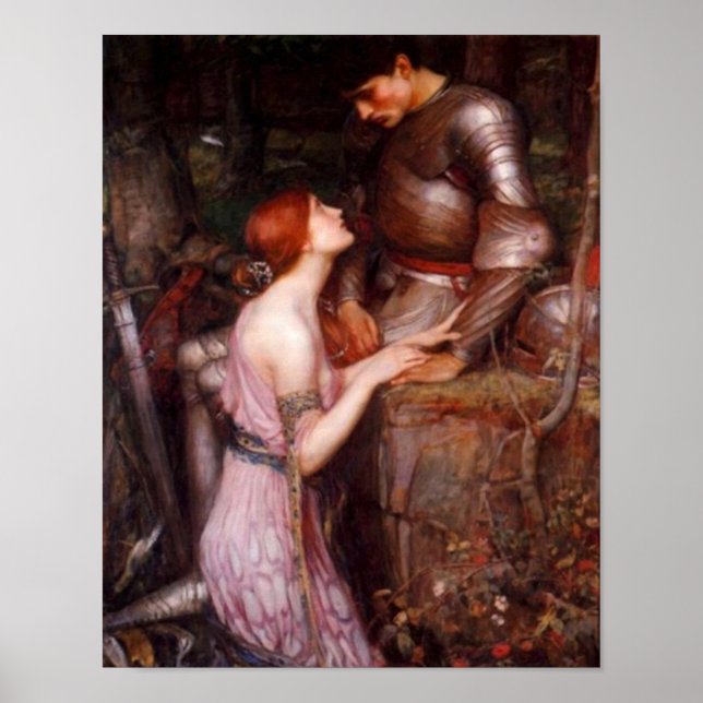 Une dame et son chevalier Poster romantique (Devant)