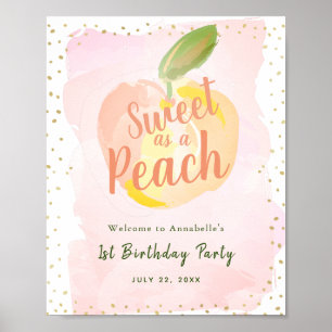 Une dans une Melon Girl Birthday Affiche de bienve