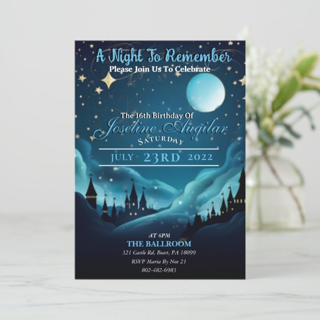 Une douce nuit étoilée 16 Invitation (Debout devant)