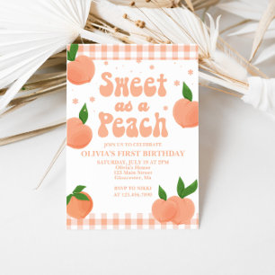 Une douce pêche Invitation d'anniversaire
