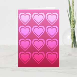Une douzaine de coeurs Carte Saint Valentin