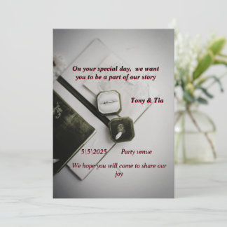 "Une élégante invitation au mariage"