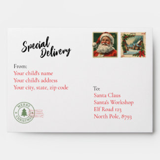 Une enveloppe de Noël pour le Père Noël