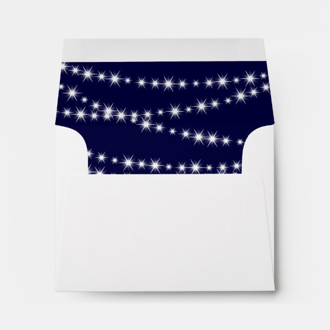 Une enveloppe d'invitation RSVP (marine) (Dos (Bas))