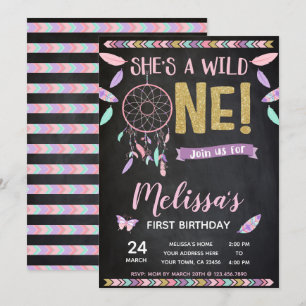 Une ?ère invitation sauvage d'anniversaire,