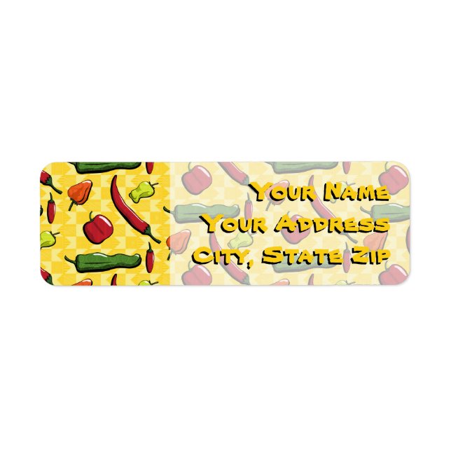 Une étiquette d'adresse de retour World of Chili P (Devant)