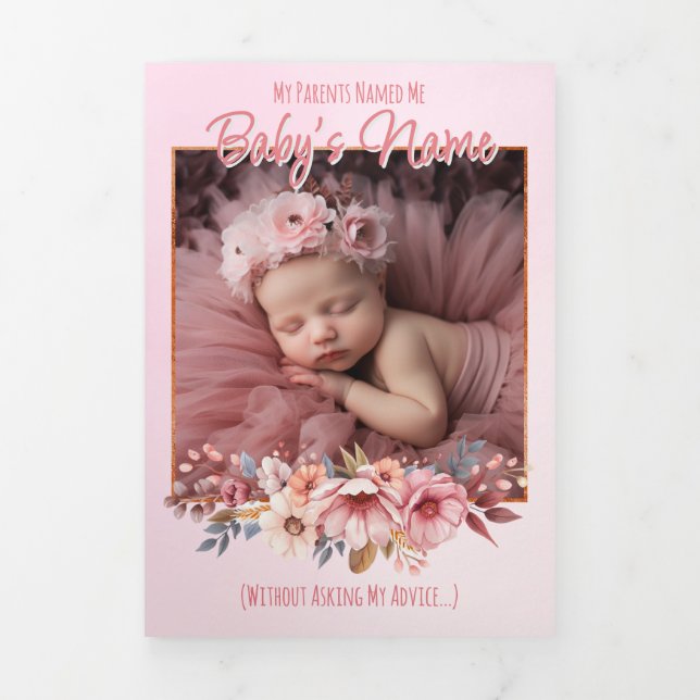 Une Faire-part de naissance délicate et humoristiq (Page de couverture)