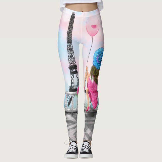 Une Femme À Paris Leggings Tour Eiffel (Devant)