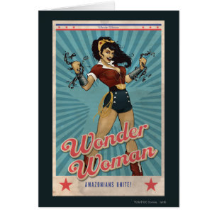 Une femme amazonienne unie Poster vintage