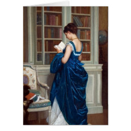 Une femme en bleu, lisant un livre