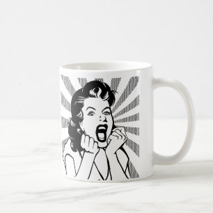 Une Femme Frustrée Crie Drôle Mug