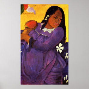 Une Femme Gauguin Avec Une Affiche De Mango
