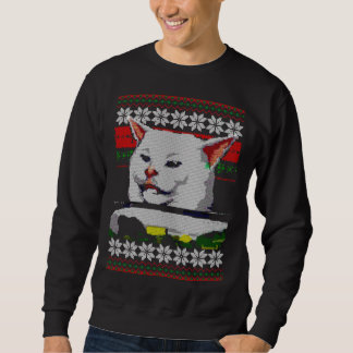 Une Femme Qui Crie À Un Chat Mème De Sweat De Noël