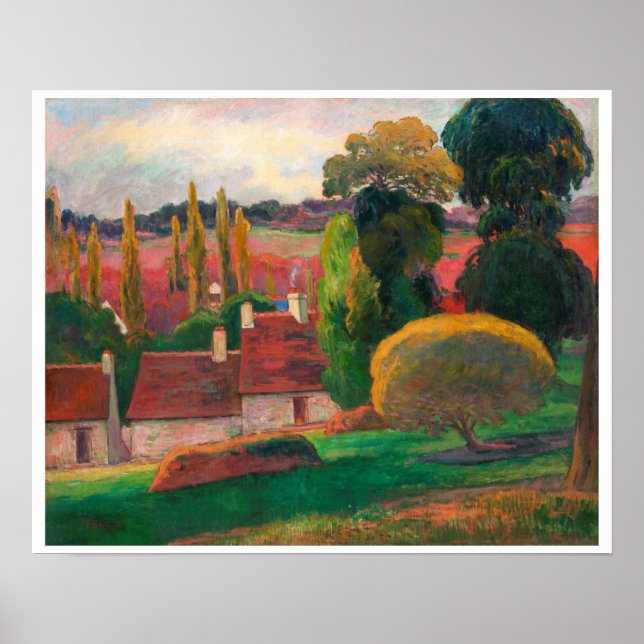 "UNE FERME EN BRETAGNE" PAUL GAUGUIN POSTER 1894 (Devant)
