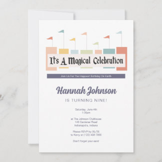 Une fête magique Invitation d'anniversaire