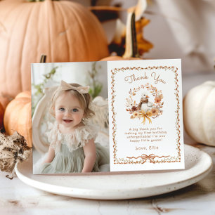 Une fille d'oie sotte Carte de remerciements photo