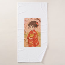 Une fille japonaise mignonne dans un jardin de fle