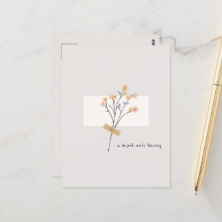 Une fleur de bénédiction au-delà des mots carte po