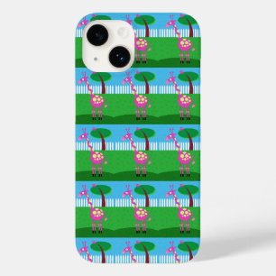 Une girafe rose vit dans mon étui téléphonique Jar