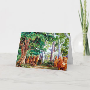 Une grande carte de note vierge d'arbre Tamarin