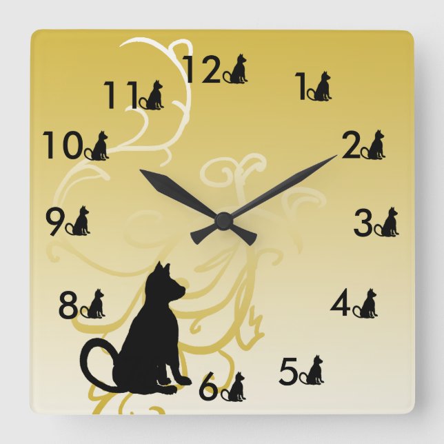 Une horloge de chat de Kitty deux Kitty choie des (Recto)