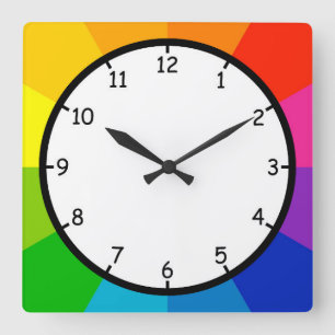 Une horloge murale colorée et amusante