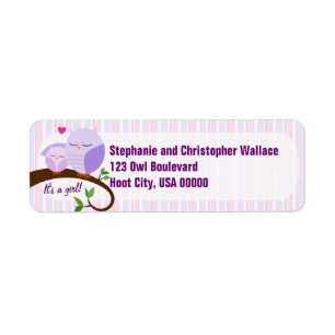 Une huée d'un étiquette de adresse de pourpre de