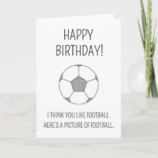 Une image du football - carte d'anniversaire
