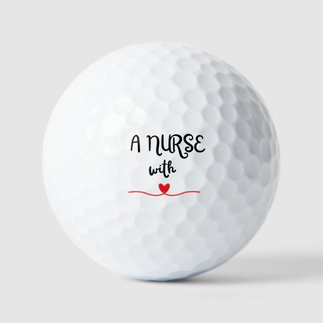 Une infirmière avec des balles de golf Heart (Recto)