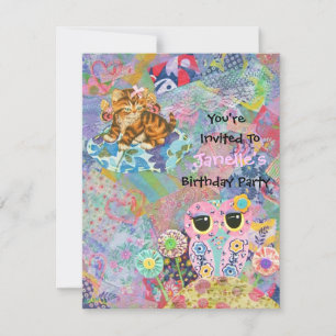 Une invitation à la fête d'anniversaire de Fabric