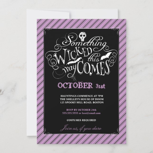 Une Invitation À La Fête D'Halloween (Devant)