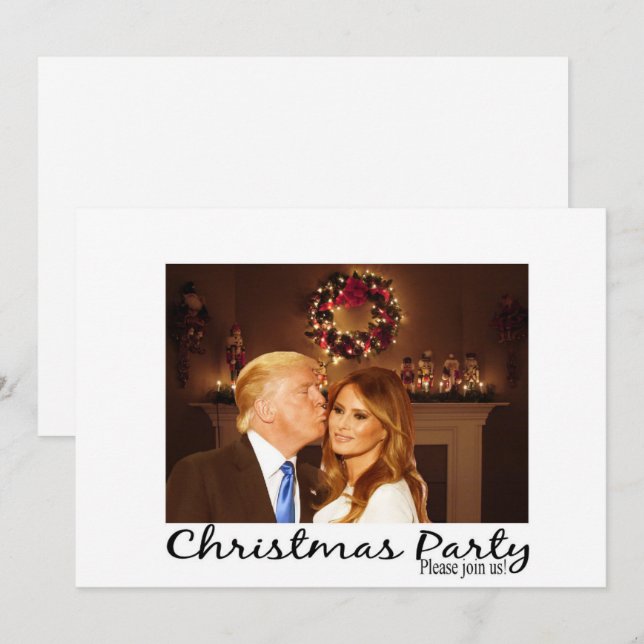 Une invitation à Noël de Donald et Melania (Devant / Derrière)