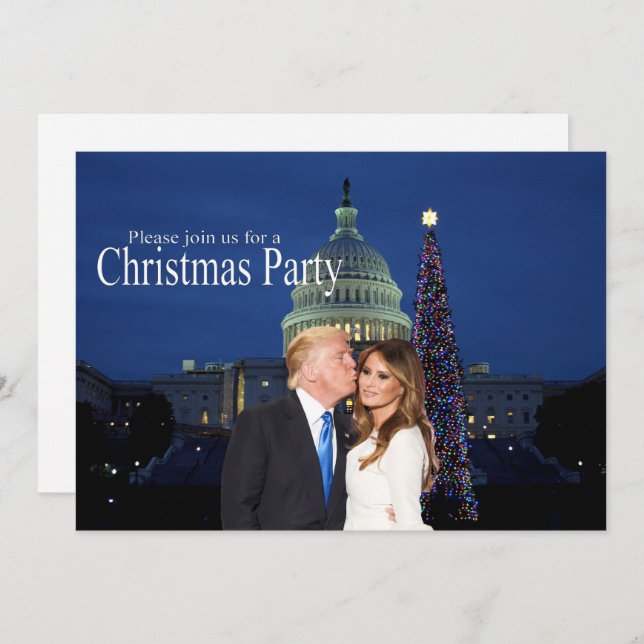 Une invitation à Noël de Donald et Melania (Devant / Derrière)