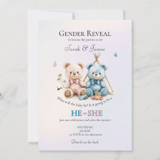 Une invitation à une fête de révélation de genre m