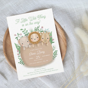 Une Invitation Baby shower Un Peu Sauvage