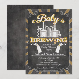 Une invitation BBQ pour couples "Bébé en route"
