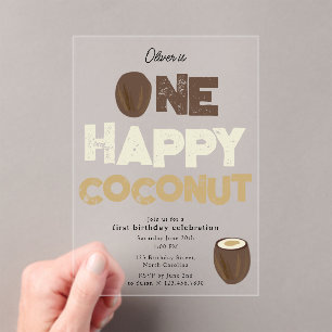 Une invitation Coconut Happy pour 1er anniversaire