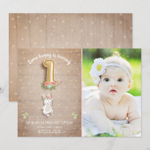 Une Invitation D'Anniversaire De Bunny Premier Ros