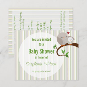 Une Invitation De Chouette De Baby shower
