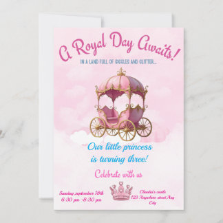 Une invitation de fête de princesse magique
