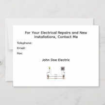Une invitation magnétique d'électricien pour les c