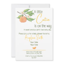 Une invitation pour une baby shower pour une petit