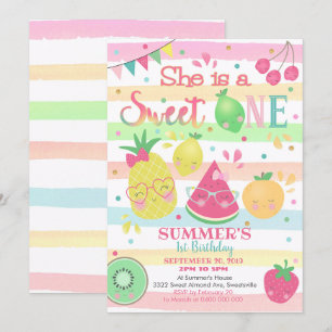 Une invitation sucrée - Invitation aux fruits